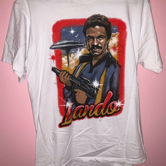 ⭐️💫STAR WARS RETRO LANDO WHITE AND RED TEE⭐️💫 - Picture 3 of 5
